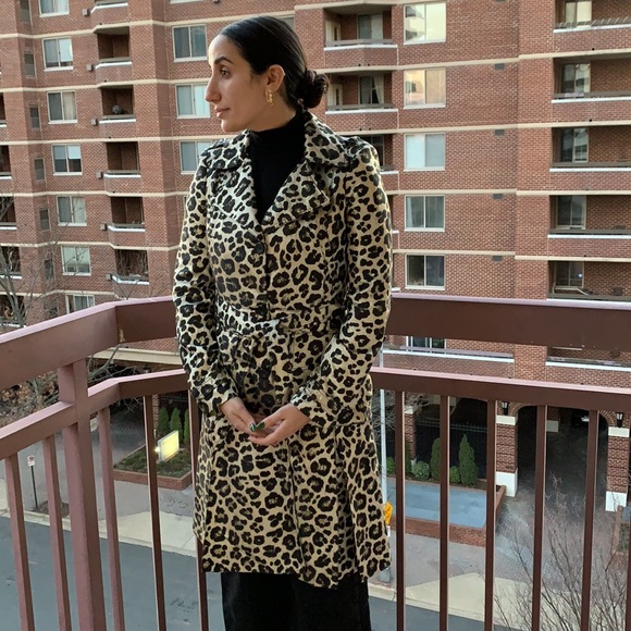 Alice + Olivia Leopard Trench Coat - Picture 3 of 14